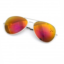 Orange Spectrum Aviator Sunglasses